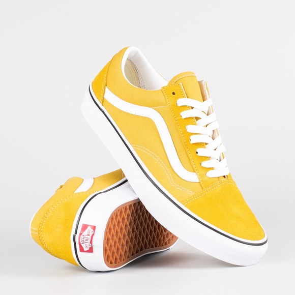 yellow leather vans